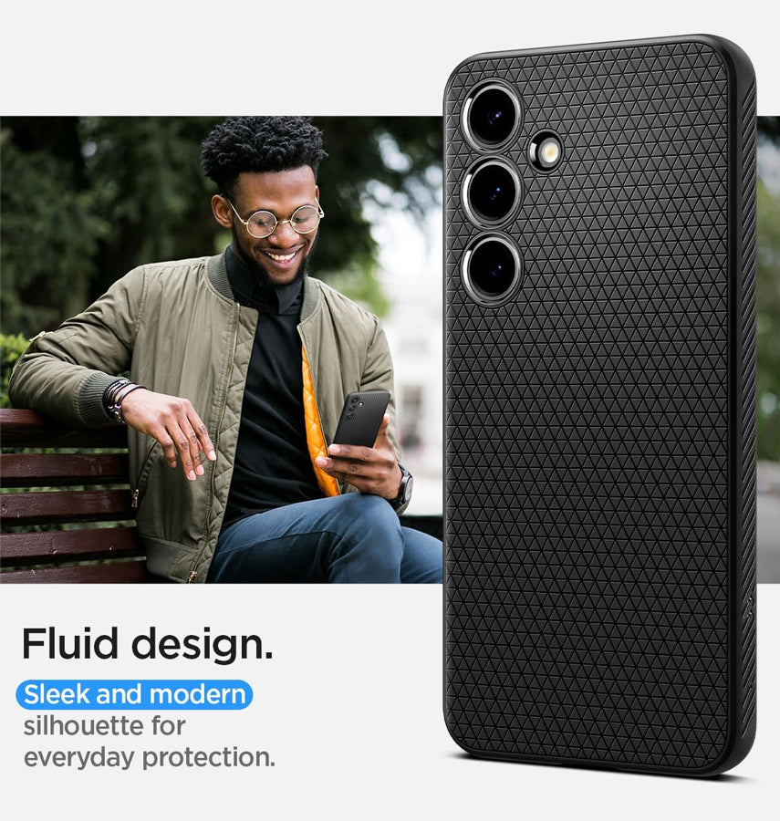 Samsung Galaxy S24 Plus Triangle Geometric Case - Black | Slim Protective Design image 1
