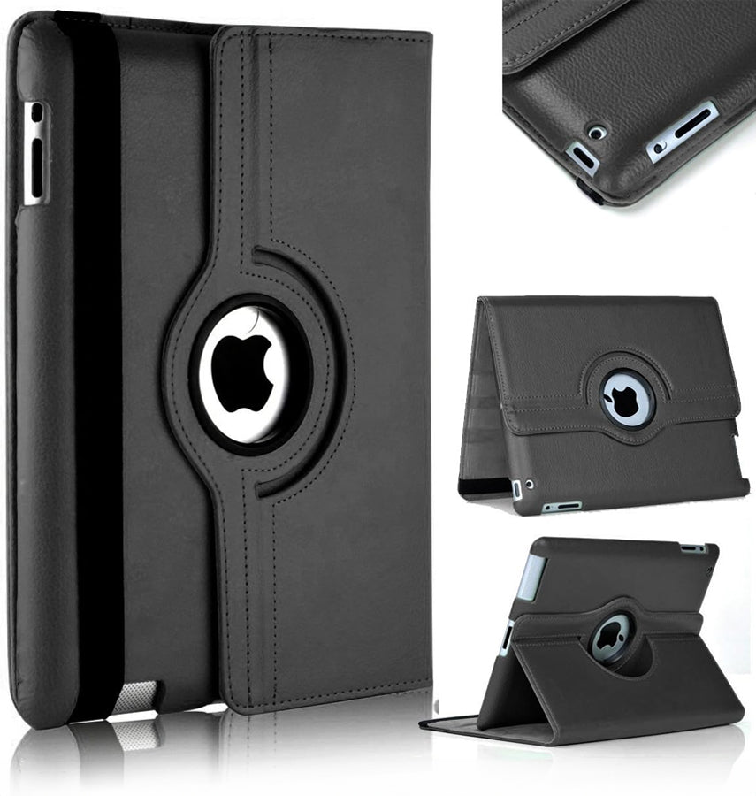 Apple iPad 10.2/10.5 Case - Black | 360 Rotating Hand Strap Stand, Shockproof & Scratch - Resistant Protective Cover image 0