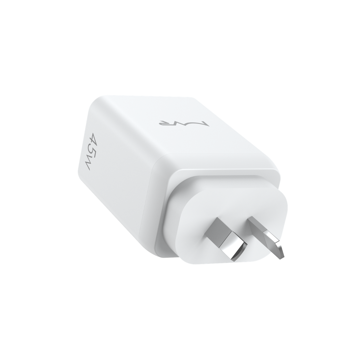 MVR 45W Wall Adapter (GAN-45) - White | Dual USB - C Ports, SUPPORTS PD 3.0 & QC 3.0
