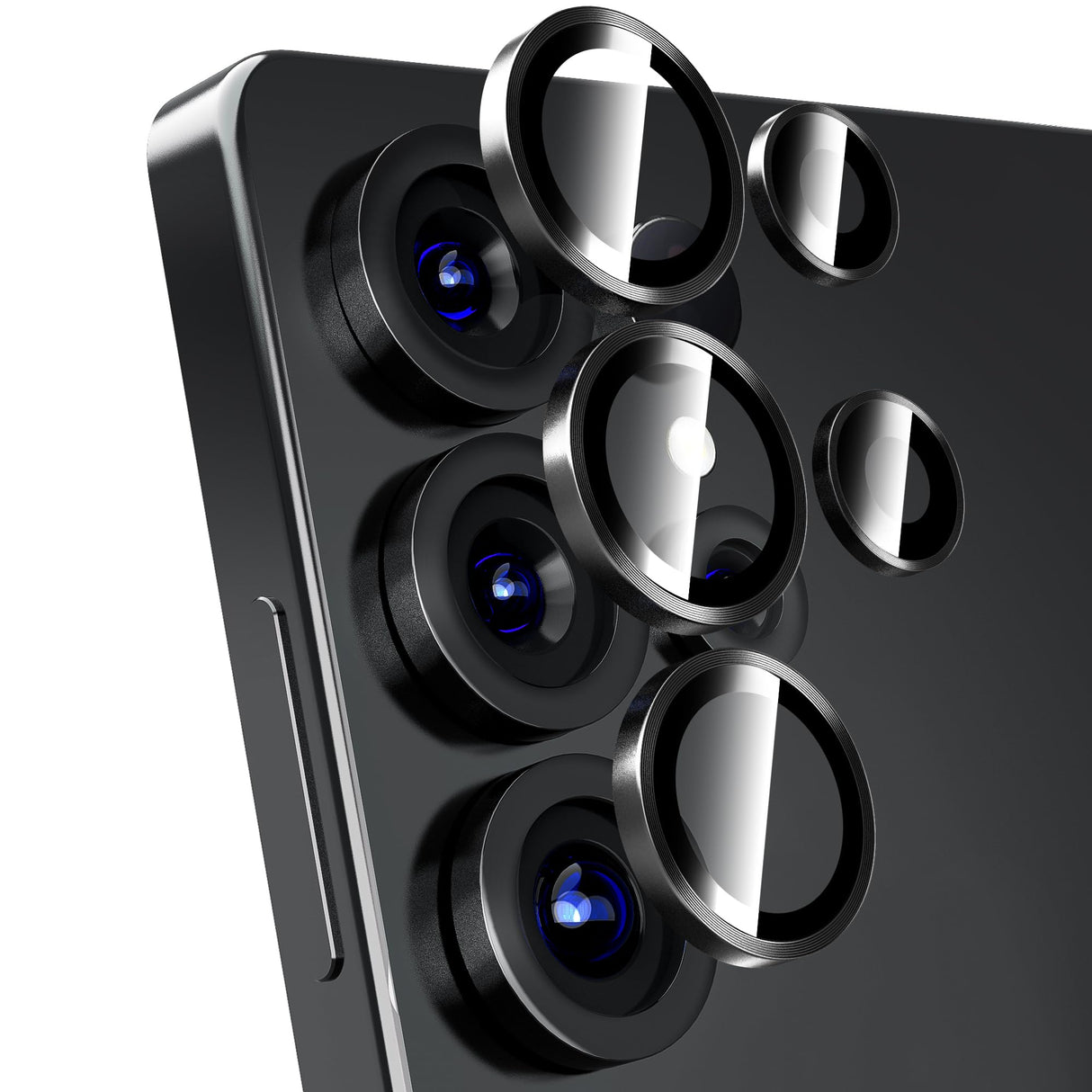 Samsung S25 Ultra Camera Lens Protector - Black | Scratch-Resistant, Perfect Fit Design