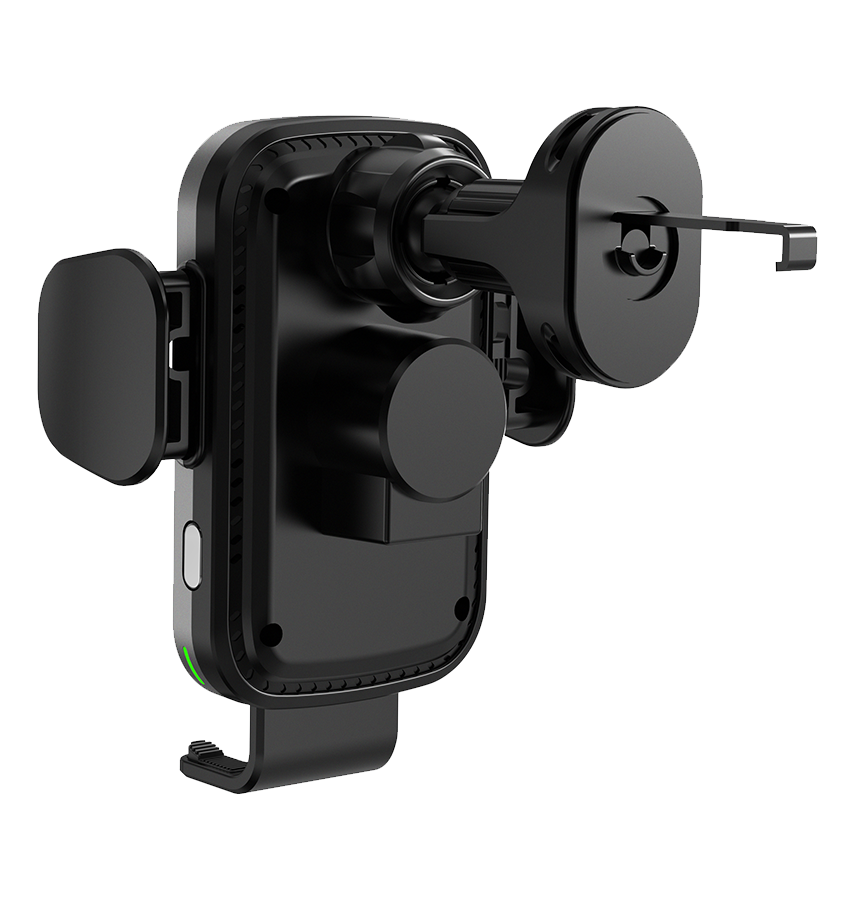 MVR T6 Car Phone Holder - Black | 15W Fast Charging, Secure Grip, Single Coil Design & Adjustable Arm image 2