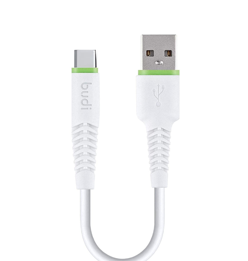 Budi USB - C Cable - White | Model 150T20, 20cm High - Speed Charging & Data Sync Cable image 0