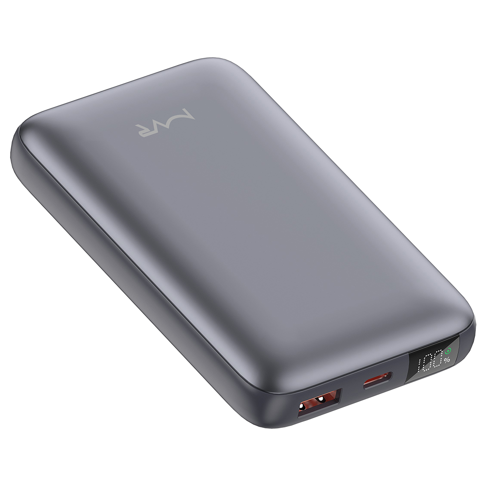 Rapid-10x Ultrafast 10000mAh MVR Power Bank - Grey | Compact Portable Dual USB Charging image 5
