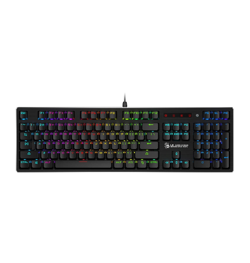 Bloody B820R Keyboard – Black | RGB Backlit, Light Strike Mechanical Switches, Durable Gaming Performance image 0