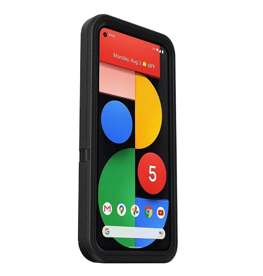 Google Pixel 5 Case – Black | OtterBox Defender Cover with Heavy-Duty Protection & Port Covers image 1