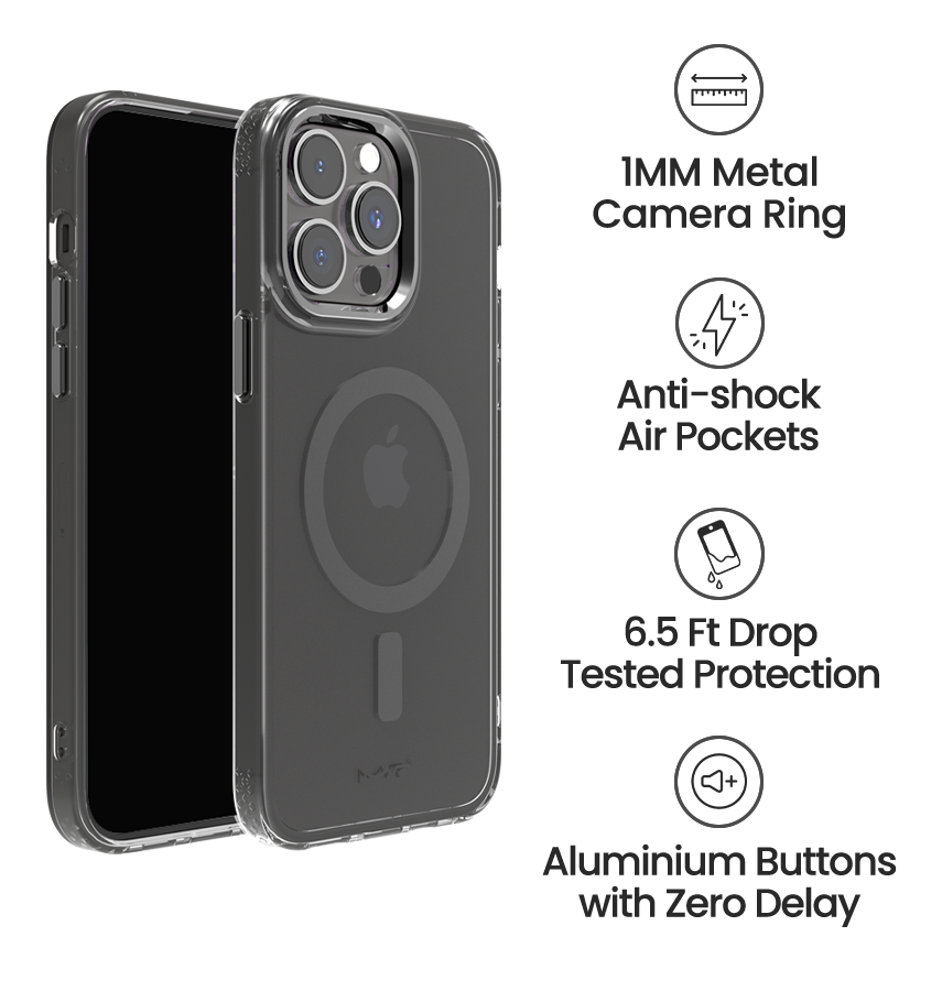 iPhone 15 MVR Impact IMD Case - Black | MagSafe Compatible, Soft Touch Protective Cover image 3