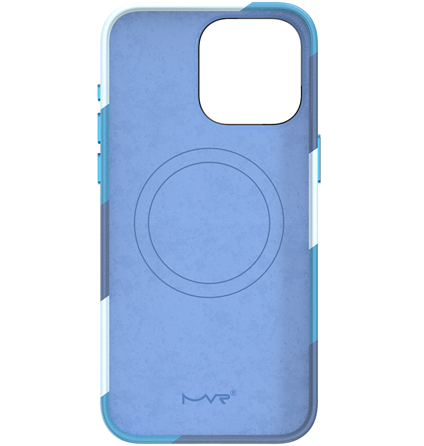 iPhone 15 MVR Stripe Vibe Case - Blue Celeste | Perfect Fit Design, Soft Touch Protective Cover image 1