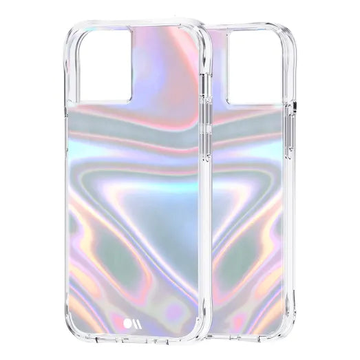 iPhone 13 Soap Bubble Antimicrobial Case – Iridescent | Case-Mate Color-Shifting Design, Drop Protection, Wireless Charging Compatible image 1