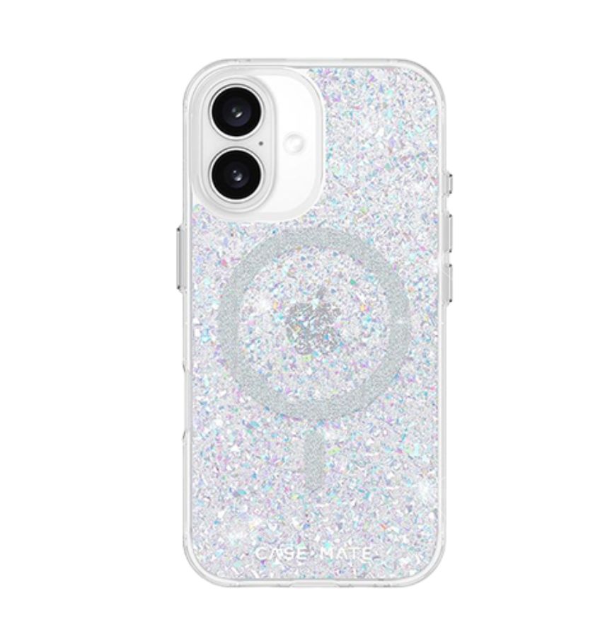 iPhone 16 Magsafe Case – Disco | Case-Mate Twinkle Ombre Antimicrobial, Drop Protection, Wireless Charging Compatible image 0