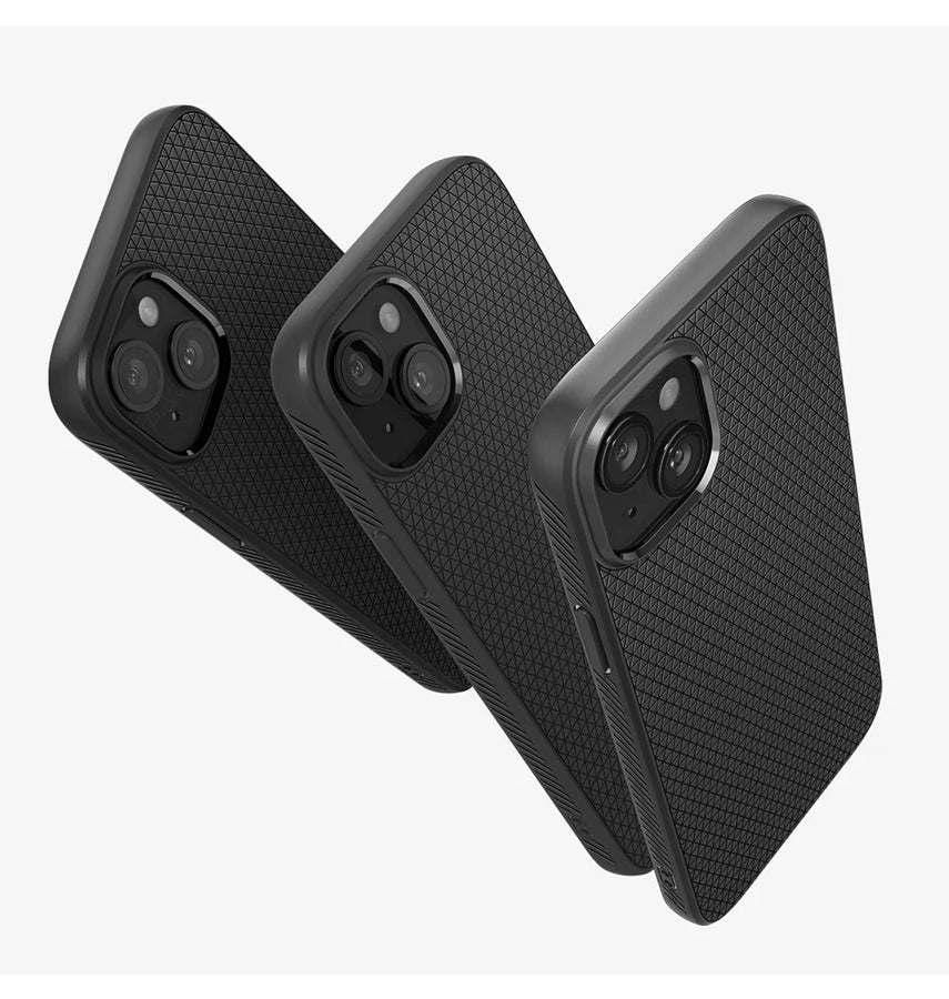 iPhone 15 Plus Triangle Pattern MagSafe Case - Black | Rugged Shockproof Back Cover image 0