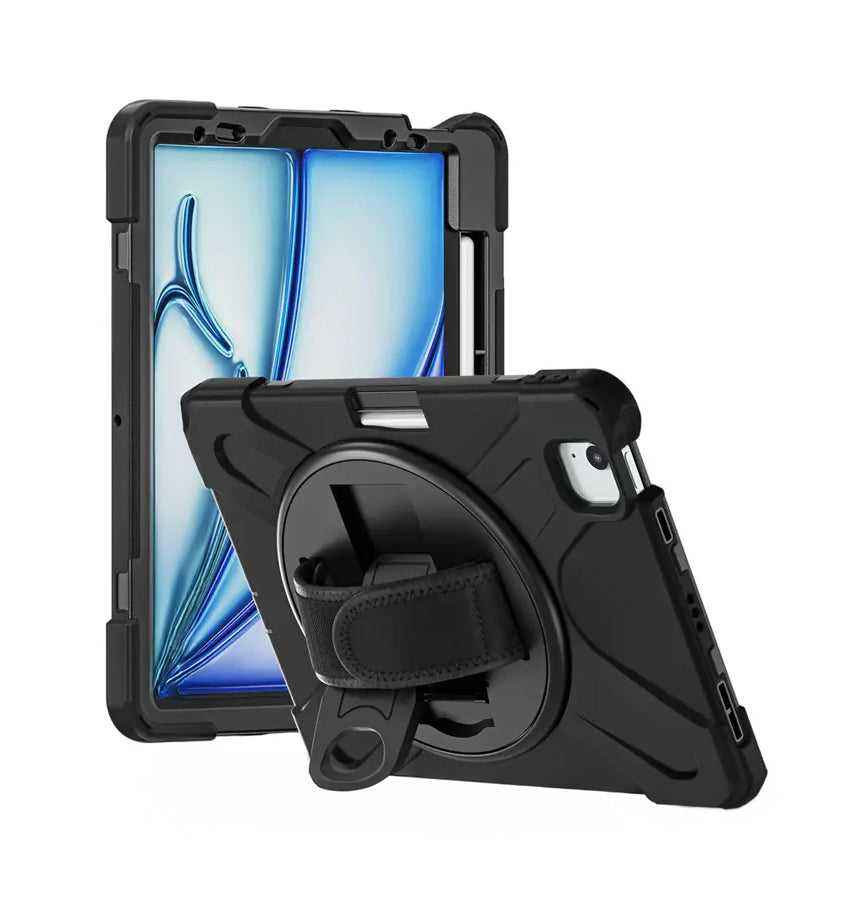 Apple iPad Air 4/5/PRO 11' Case – Black | Survivor Generic Rugged Case with Hand Strap, Shockproof & Scratch - Resistant Protective Cover image 0