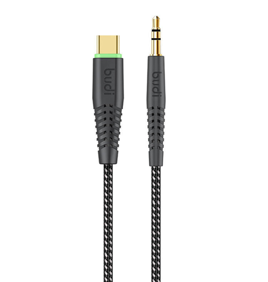 Budi Type - C Cable - Black | Fast Charging 3 Amp Braided Cable 3.5mm Length, Compatible with All Type C devices image 0