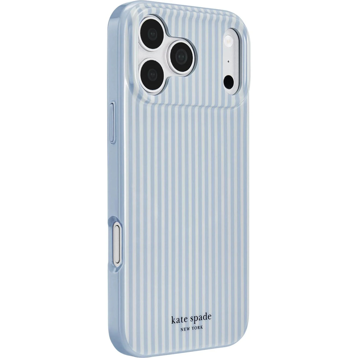iPhone 18 Pro Kate Spade Diamond Blue Stripe Case | MagSafe Cover with Chic Stripe Pattern