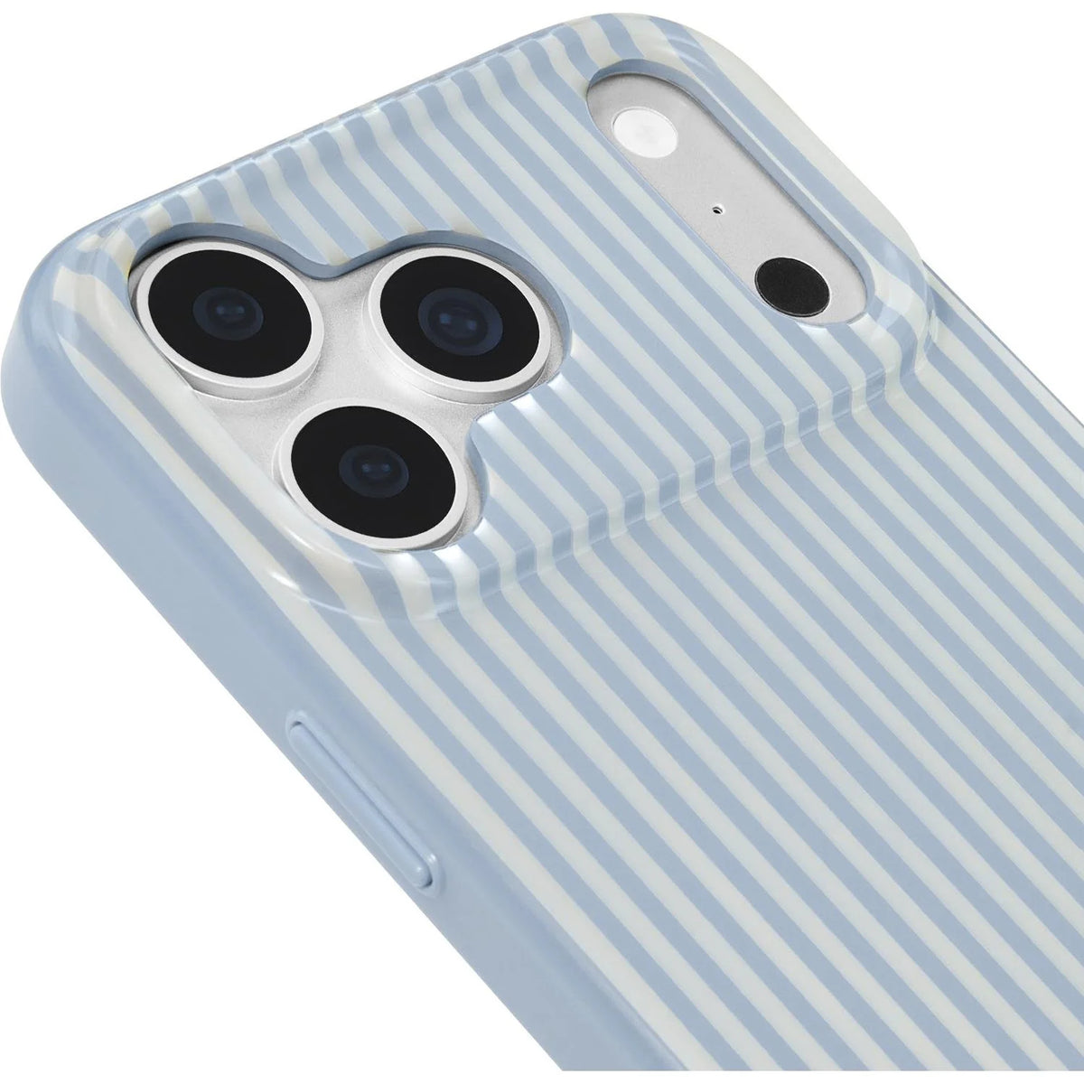 iPhone 18 Pro Kate Spade Diamond Blue Stripe Case | MagSafe Cover with Chic Stripe Pattern