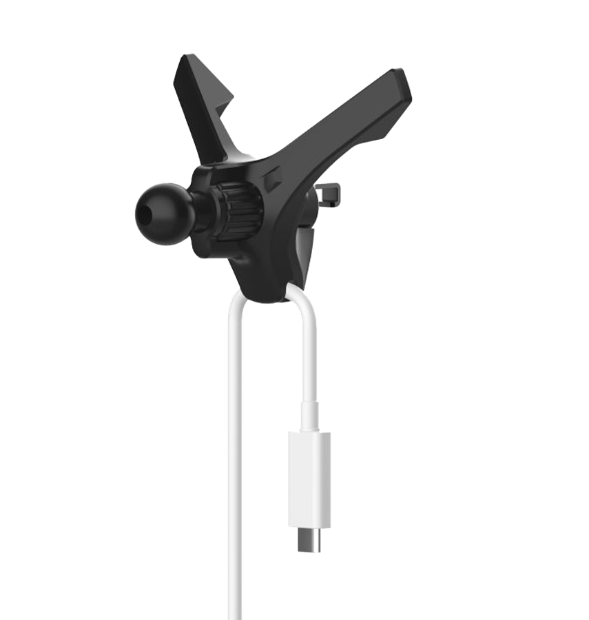 MVR T7 Car Phone Holder - Black | 15W Fast Wireless Charging, Dual – Coil Alignment, One – Hand Operation & Air Vent Clip image 5