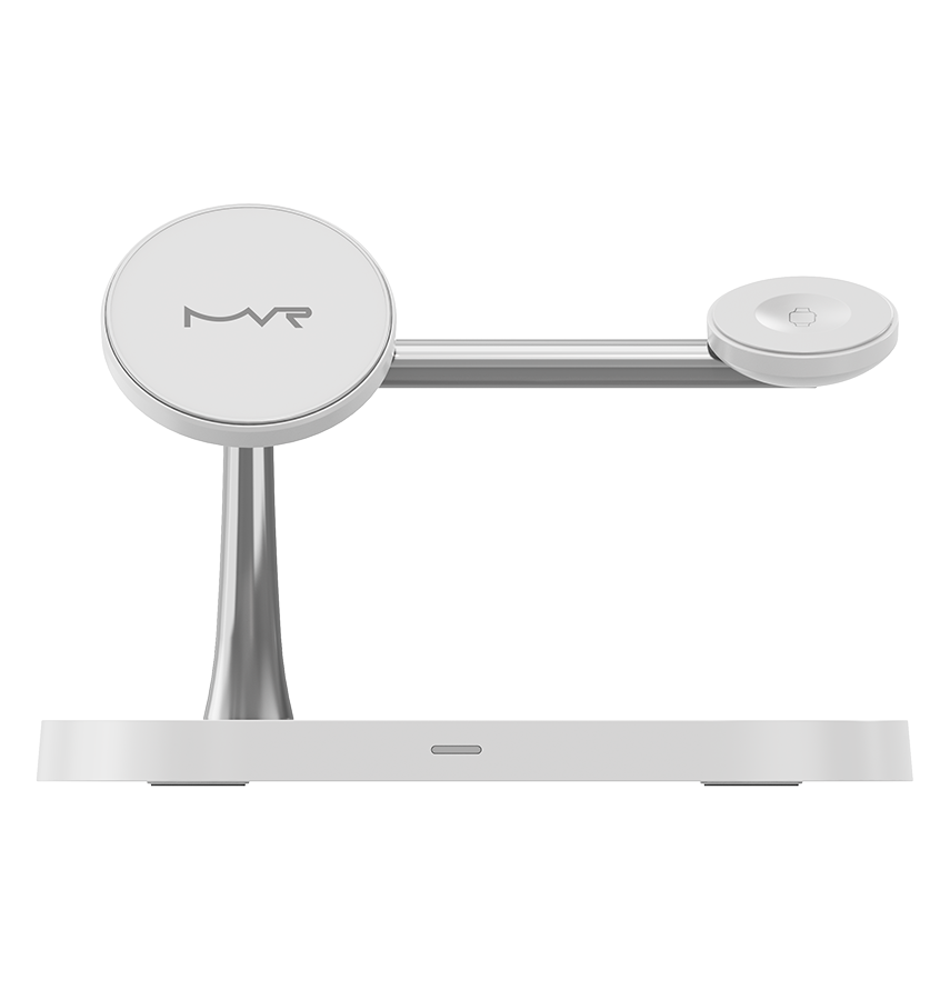 DC-3W MVR 4 in 1 Portable Multi-Device Wireless Charger - White image 0
