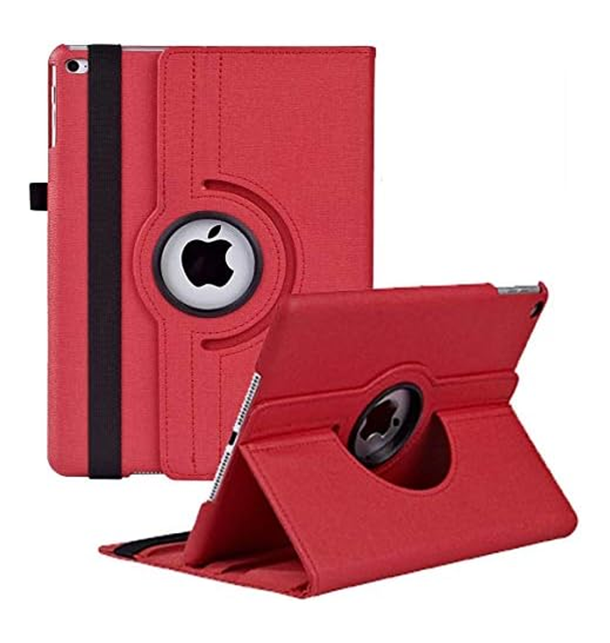 Apple iPad Air/Air 2/Pro 9.7/9.7 Case - Red | 360 Rotating Hand Strap Stand, Shockproof & Scratch - Resistant image 0