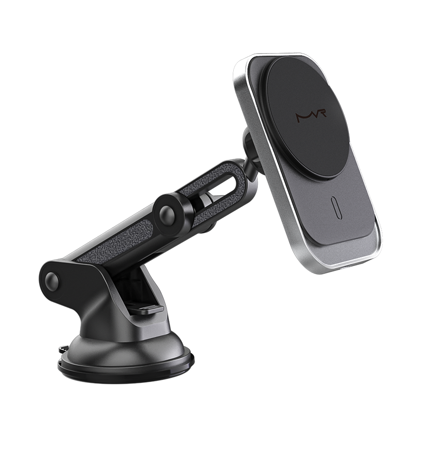 MVR T3 Car Phone Holder - Dual – Tone White | Magsafe 15W Fast Wireless Charging image 1