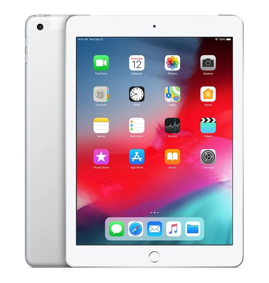iPad 6th Gen Refurbished 128GB – WiFi + Cellular Silver | Good Condition | Fully Tested | 1-Year Warranty image 2