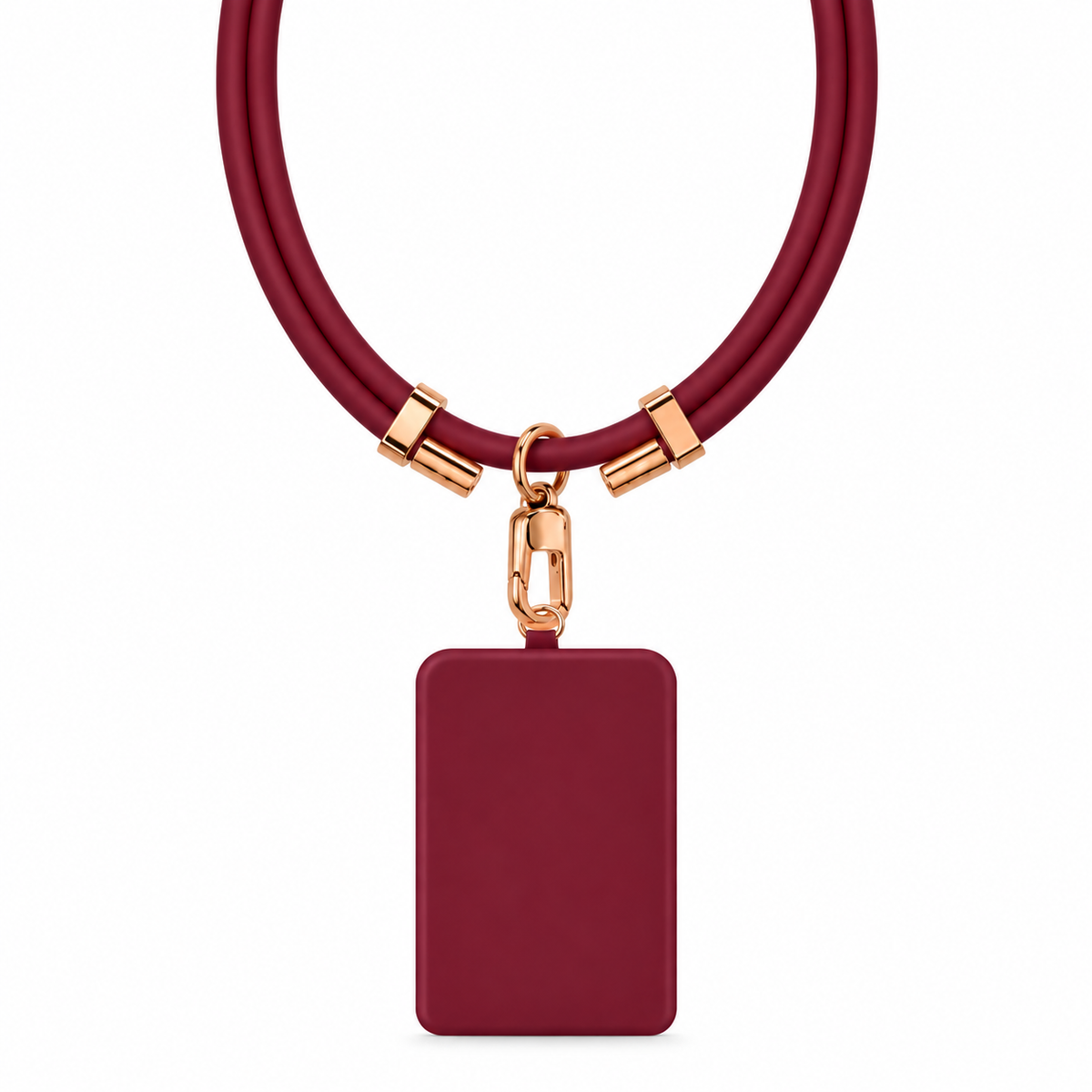 Beetle Cross Body - Liquid Silicone Burgundy | Silicone Phone Strap with Card Pouch
