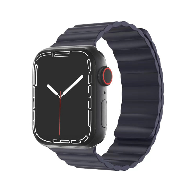 Apple Watch 42/44/45/49mm Silicone Magnetic Band (Modi Series) - Midnight