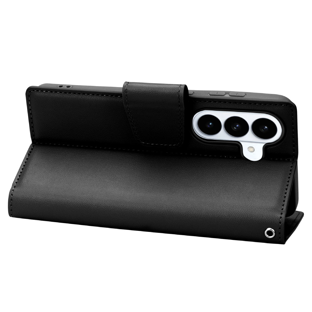 Samsung A27 Diary Case - Black | Hanman Flip Cover with Clasp, Card Slots & Full Protection