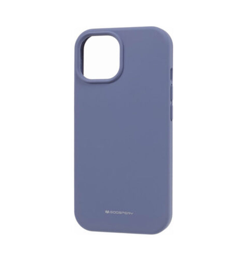 iPhone 14 Pro Silicone Case – Lavender & Grey | Goospery Mercury Dual-Tone Soft-Touch Matte Finish with Shock-Absorbent Protection