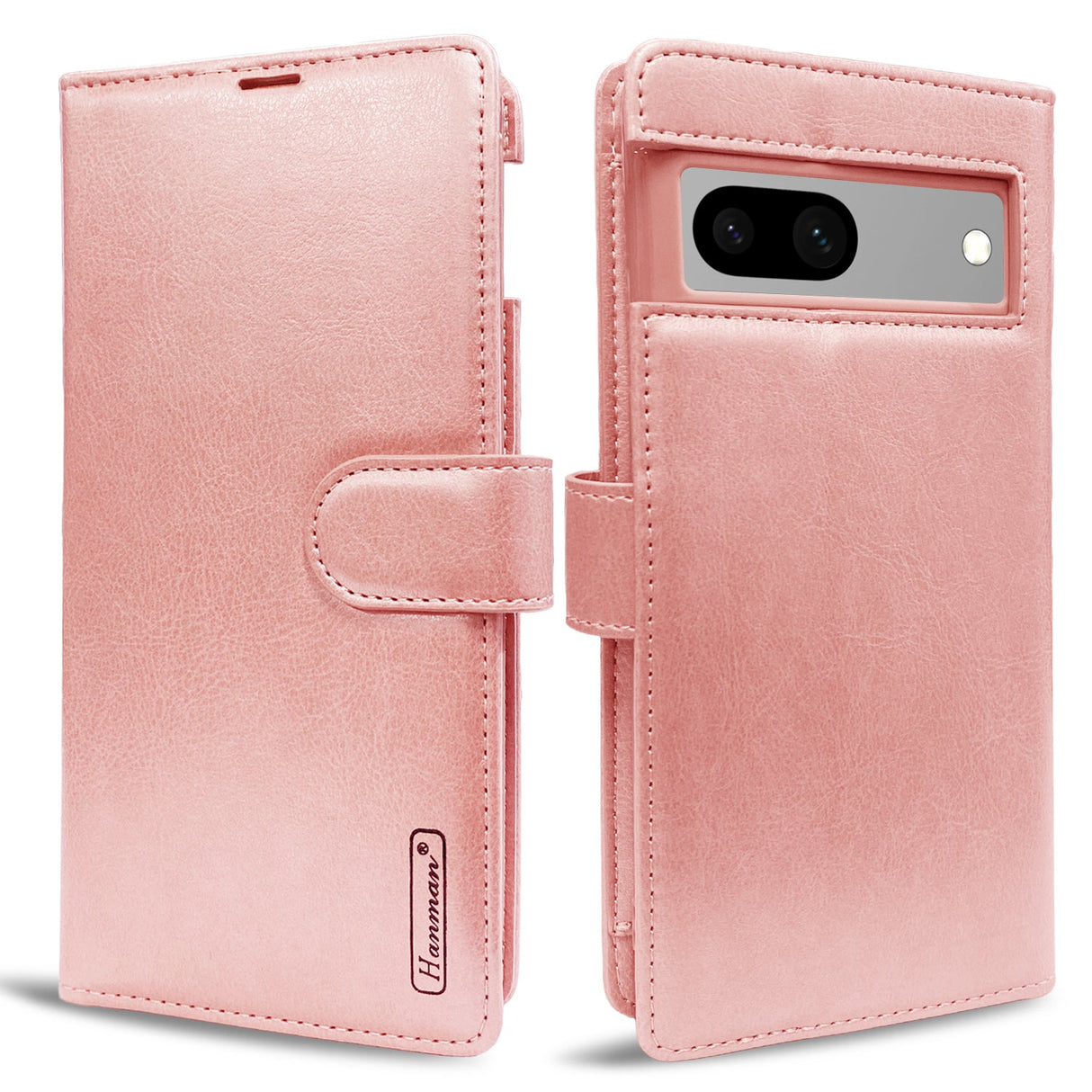 Google Pixel 7A Diary Case - Rose Gold | Hanman Flip Cover with Clasp, Card Slots & Full Protection