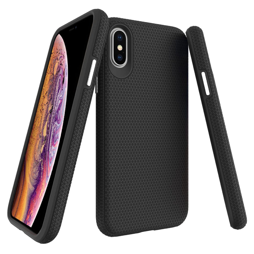 iPhone XS Max Triangle Case - Black | Durable Slim Cover with Impact Protection