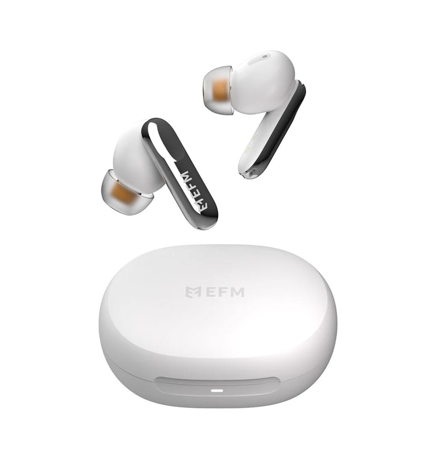 EFM TWS Nashville ANC Earbuds – White | Wireless Charging, Active Noise Cancellation, IPX4 Water Resistance image 0