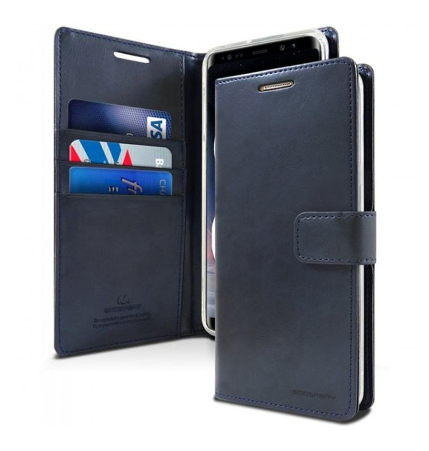 iPhone 6/6s/7/8/ SE (2nd Gen) Mercury Bluemoon Diary Wallet Flip Case - Navy Blue | Shockproof Protective Cover image 0