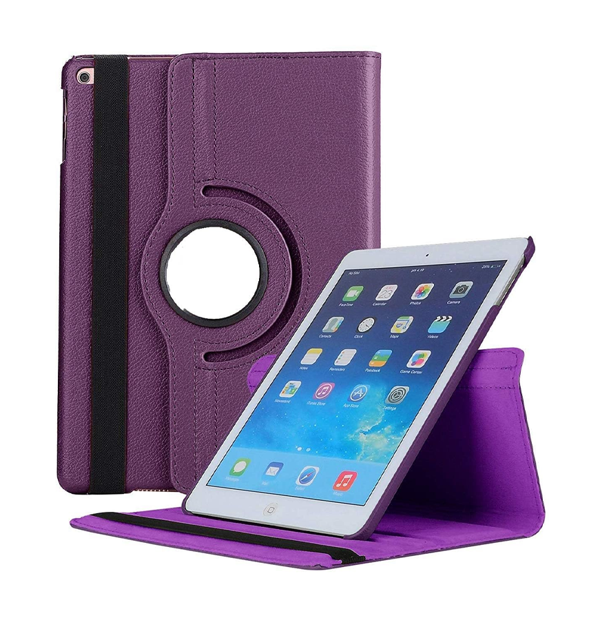 Apple iPad 10.2/10.5 Case - Purple | 360 Rotating Hand Strap Stand, Shockproof & Scratch - Resistant Protective Cover image 0
