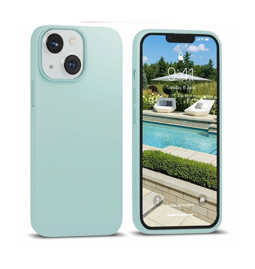 iPhone 13 Soft Feeling Jelly Case – Mint | Matte Finish, Slim Grip, Shock Absorbent image 0