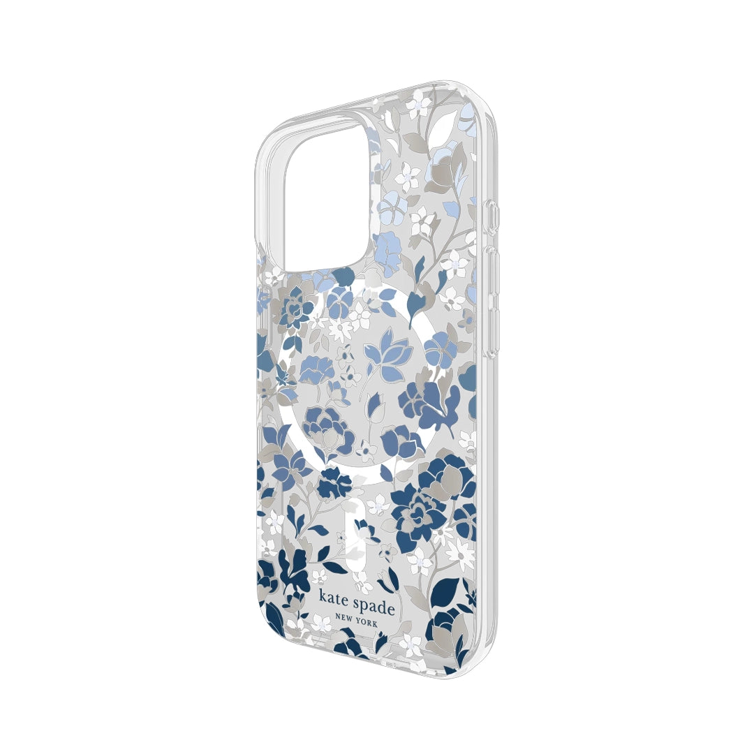 iPhone 16 Pro Flowerbed Blue MagSafe Case – Clear/Blue | Kate Spade Series Stylish, Durable, Slim-Fit Protection image 3