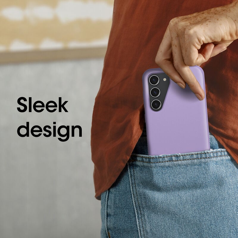 Samsung S23 Plus Case – Lilac (Purple) | OtterBox Symmetry Series, Soft Touch Protective Cover image 1