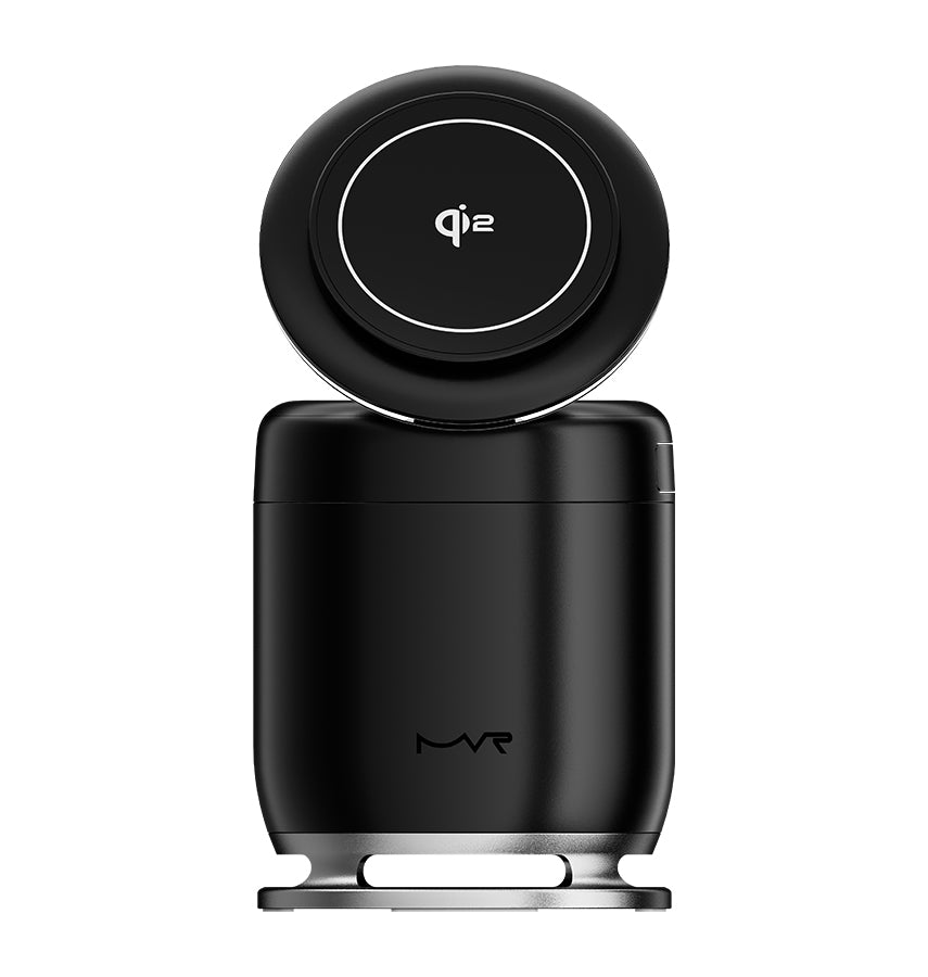 MVR MagSpeaker Wireless Charger – Black | Magnetic Charging Speaker Combo, Fast Charge, Compact Design, Desk & Bedside Friendly image 0