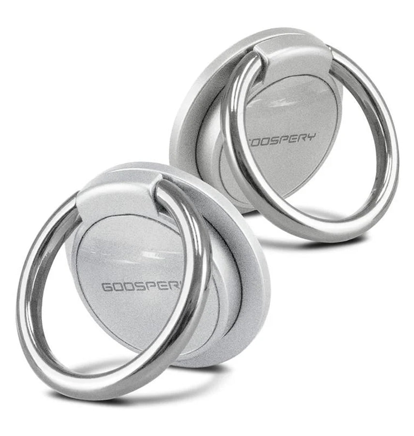 Mercury Goospery Universal Phone Grip Ring - Silver | 360° Rotatable, Light Weight Holder image 0