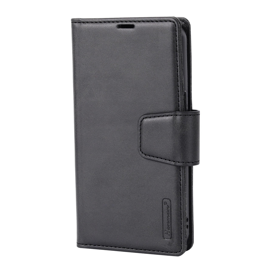 Samsung S26 Plus Leather Case – Black | Hanman Magnetic Detachable Cover with Card Holder & Secure Closure image 0