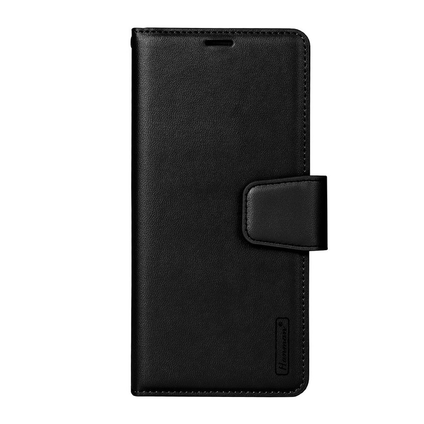 OPPO A6/A6X Diary Case - Black | Hanman Flip Cover with Clasp, Card Slots & Full Protection