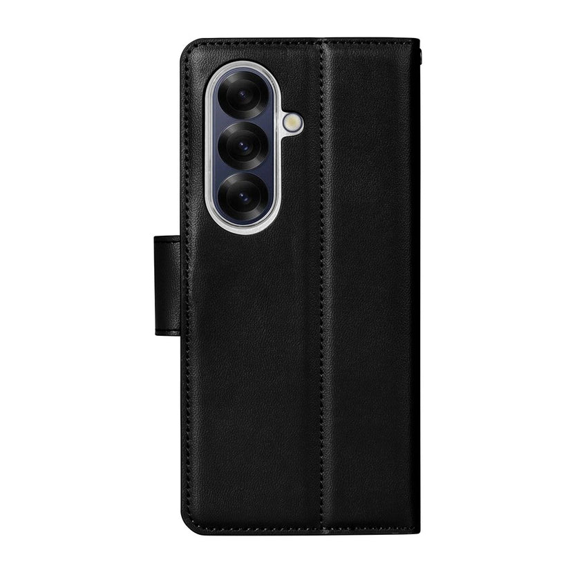 Samsung A27 Diary Case - Black | Hanman Flip Cover with Clasp, Card Slots & Full Protection