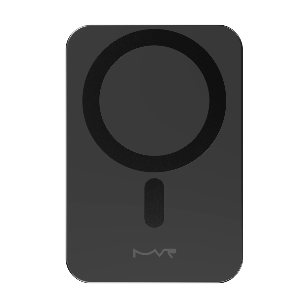 Slim Snap 2.0 5000mAh MagSafe MVR Power Bank - Black | Wireless Qi Charging Compact Design image 0