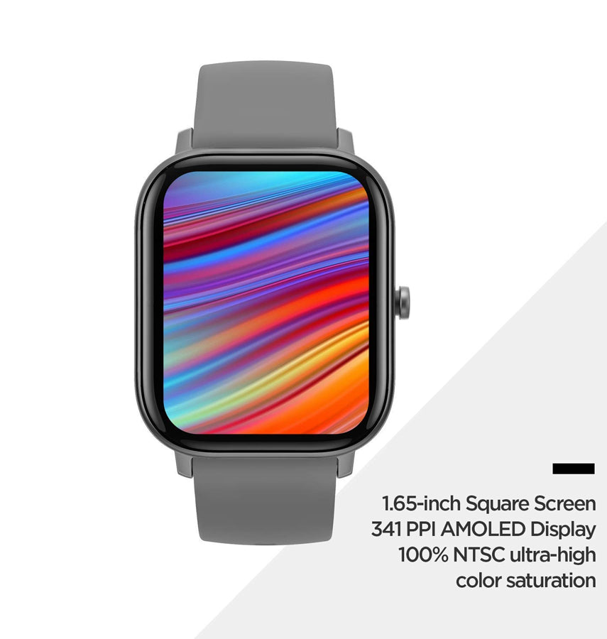 Amazfit GTS Smart Watch – Lava Grey | Stylish & Lightweight, Hypoallergenic, Perfect for Daily Wear image 2