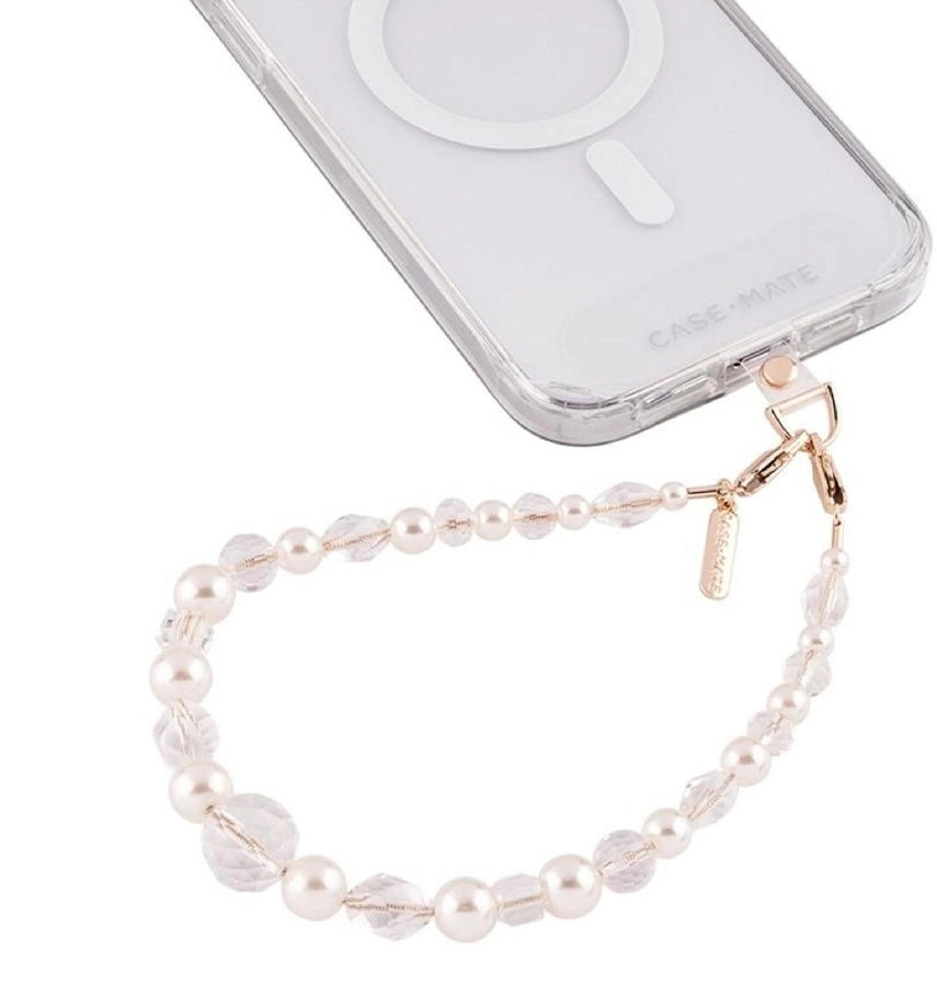 Case-Mate Beaded Phone Wristlet – Universal Crystal Pearl | Stylish & Durable Accessory for iPhone & Other Smartphones image 1