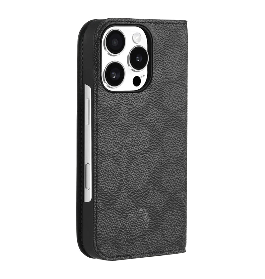 iPhone 16 Pro Folio Case – Signature Charcoal | Coach Premium Protective Cover with Slim, Stylish & Durable Design image 1