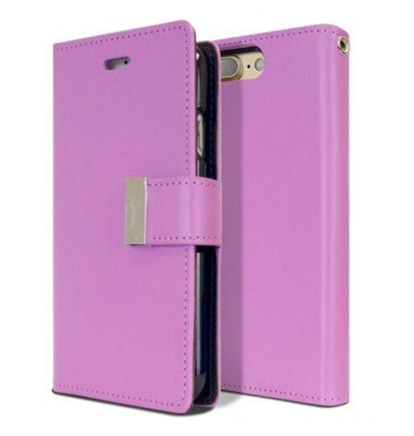 iPhone 6/6s/7/8/ SE (2nd Gen) Mercury Rich Diary Wallet Flip Case - Purple | Soft Touch Protective Cover image 0