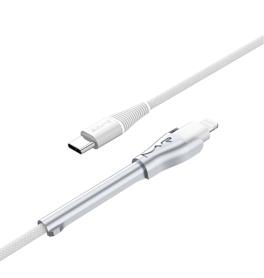 MVR Lightning Cable - White | MFi Certified 1.2m USB C, Fast Charging with Phone Stand image 3