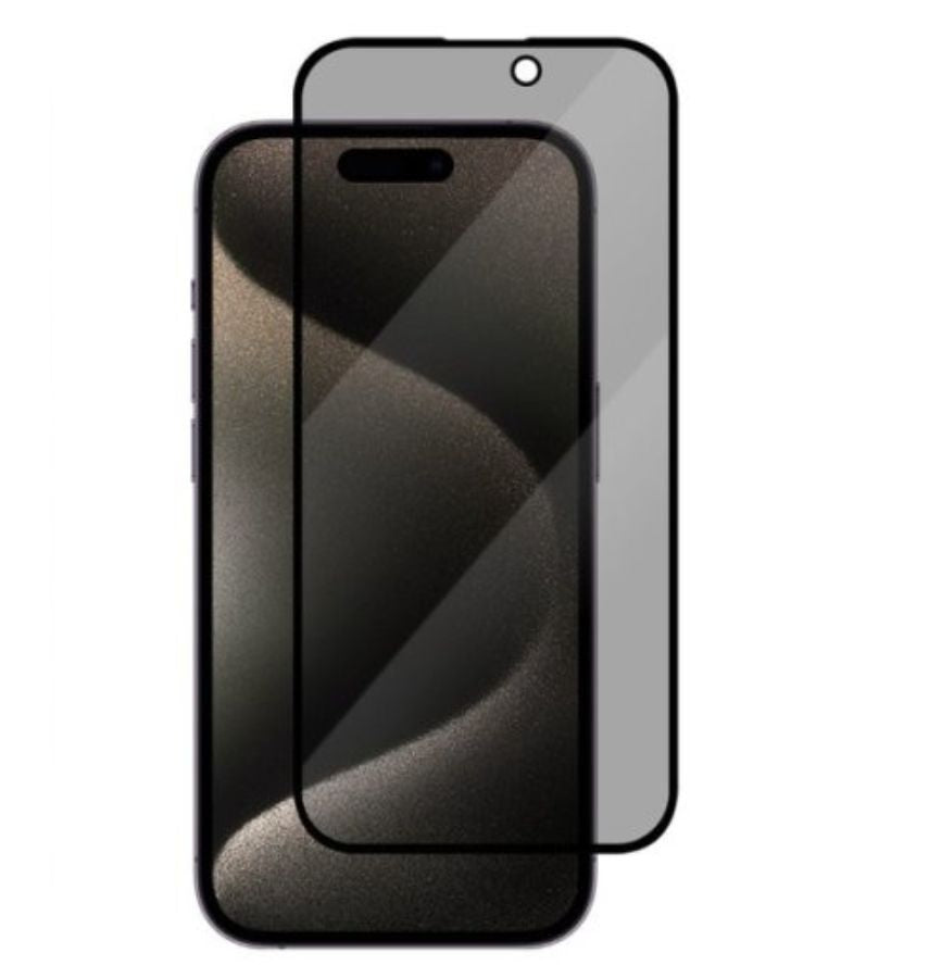 iPhone 15/16 Generic Privacy Tempered Glass - Black | Scratch-Resistant, Perfect Fit Design image 0