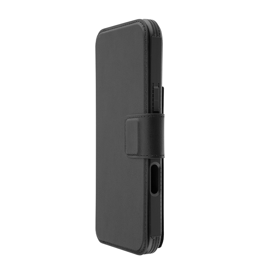 iPhone 16 Pro Wallet Case - Black | MVR Luxe Guard MagSafe Detachable Flip Cover image 2