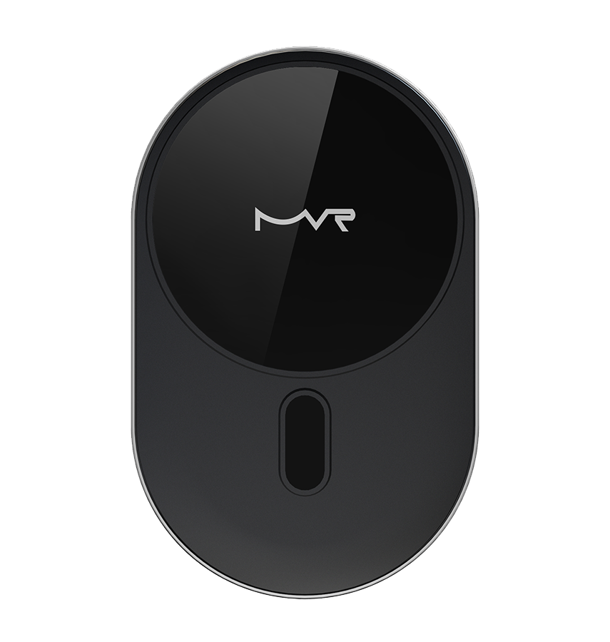 MVR T2 MagSafe Car Phone Holder - Glossy Black | Strong Magnetic Hold & 360° Adjustable image 1