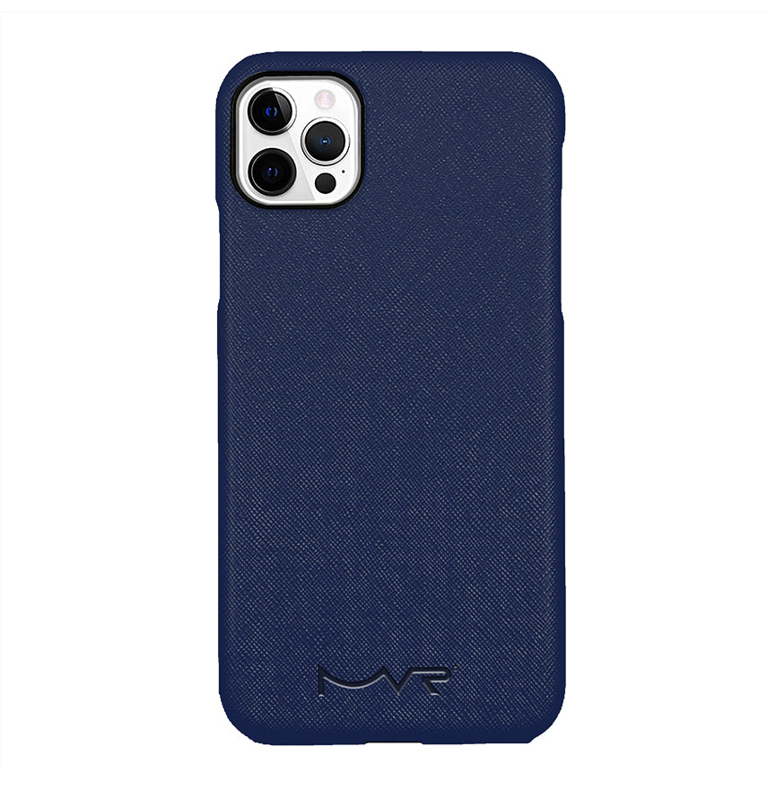 iPhone 7G/8G/SE2 MVR Saffiano Leather Case - Navy | Slim Protective Phone Cover image 0